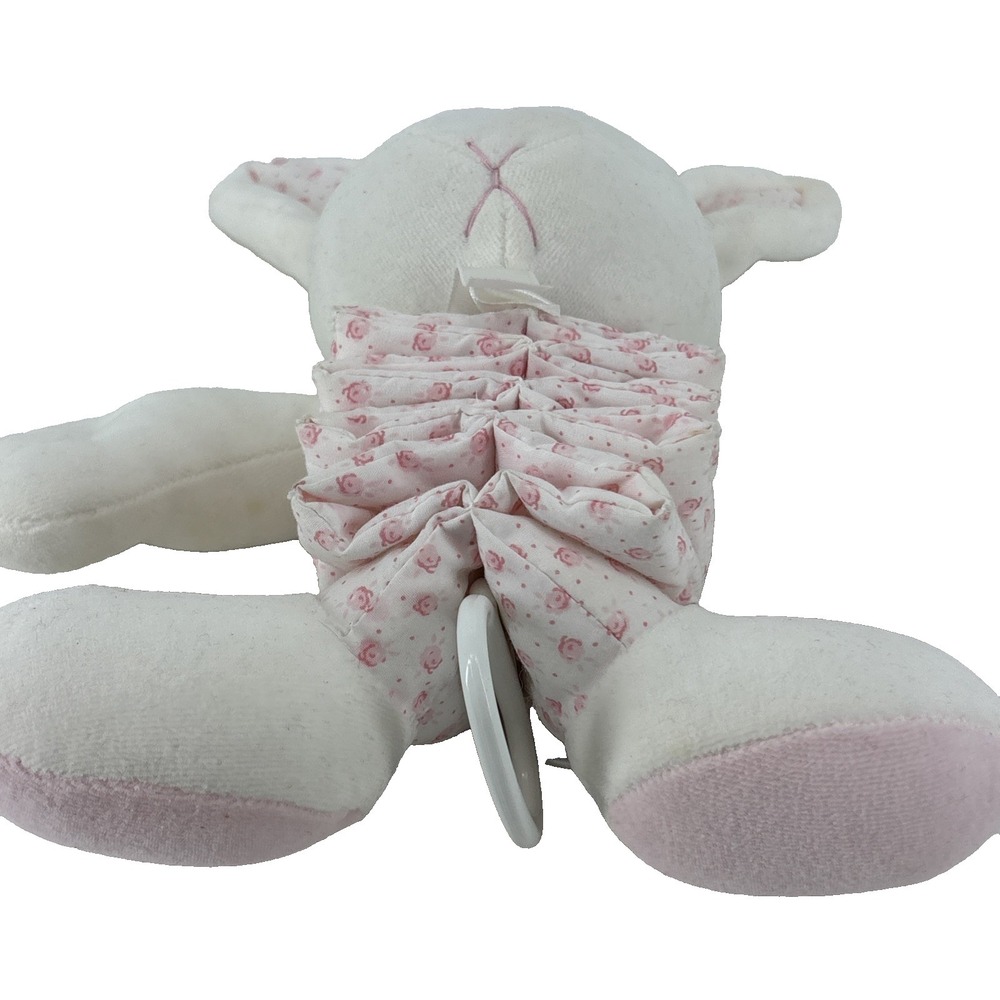 Vintage Carters Prestige Bunny Pink Plush Musical Pull Toy Brahms' Lullaby WORKS - Picture 6 of 14